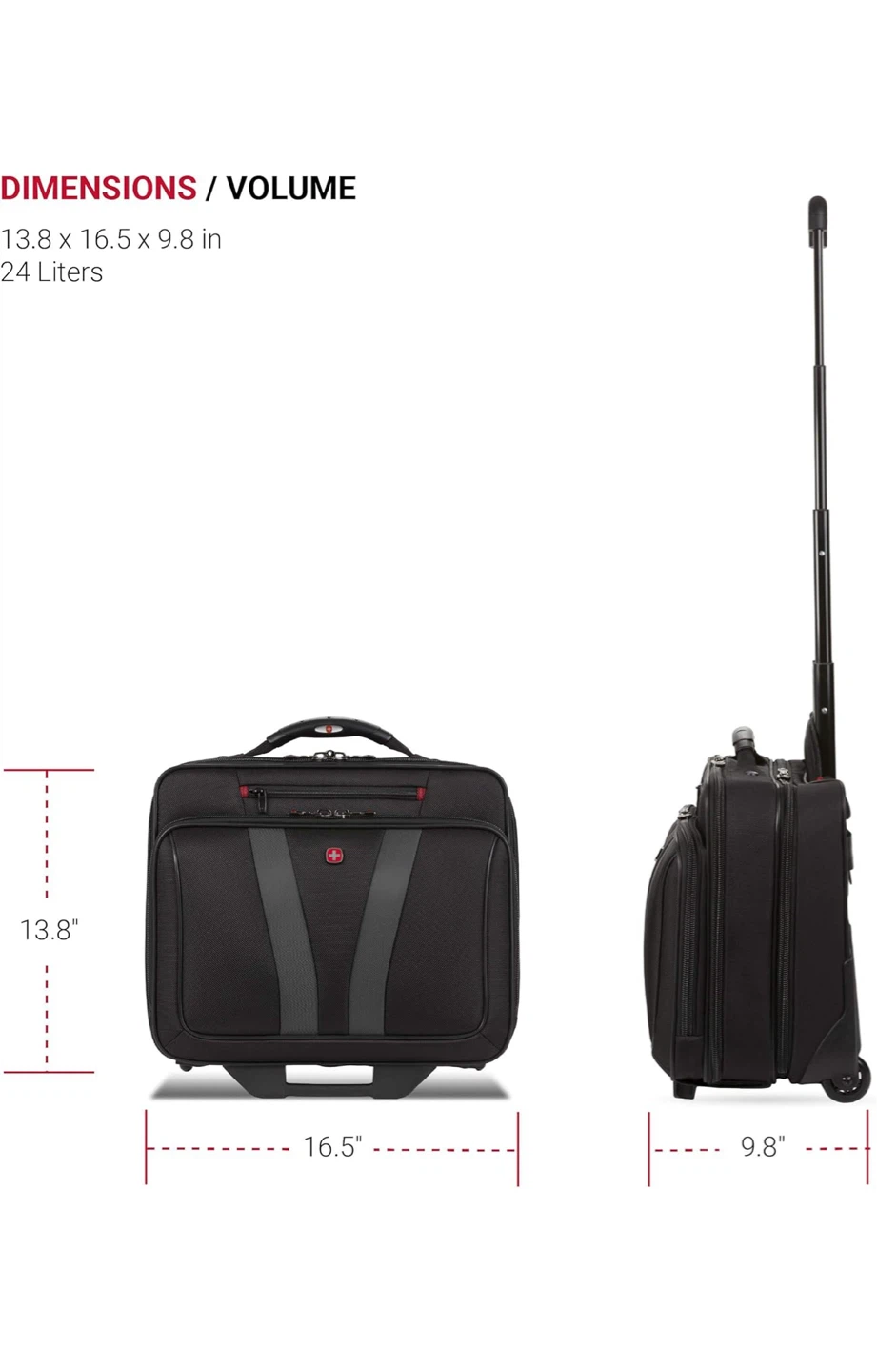 Swiss Gear black wheeled laptop briefcase - photo 2