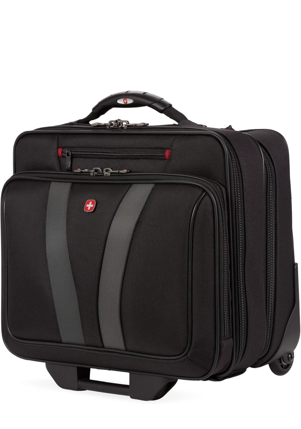 Swiss Gear black wheeled laptop briefcase