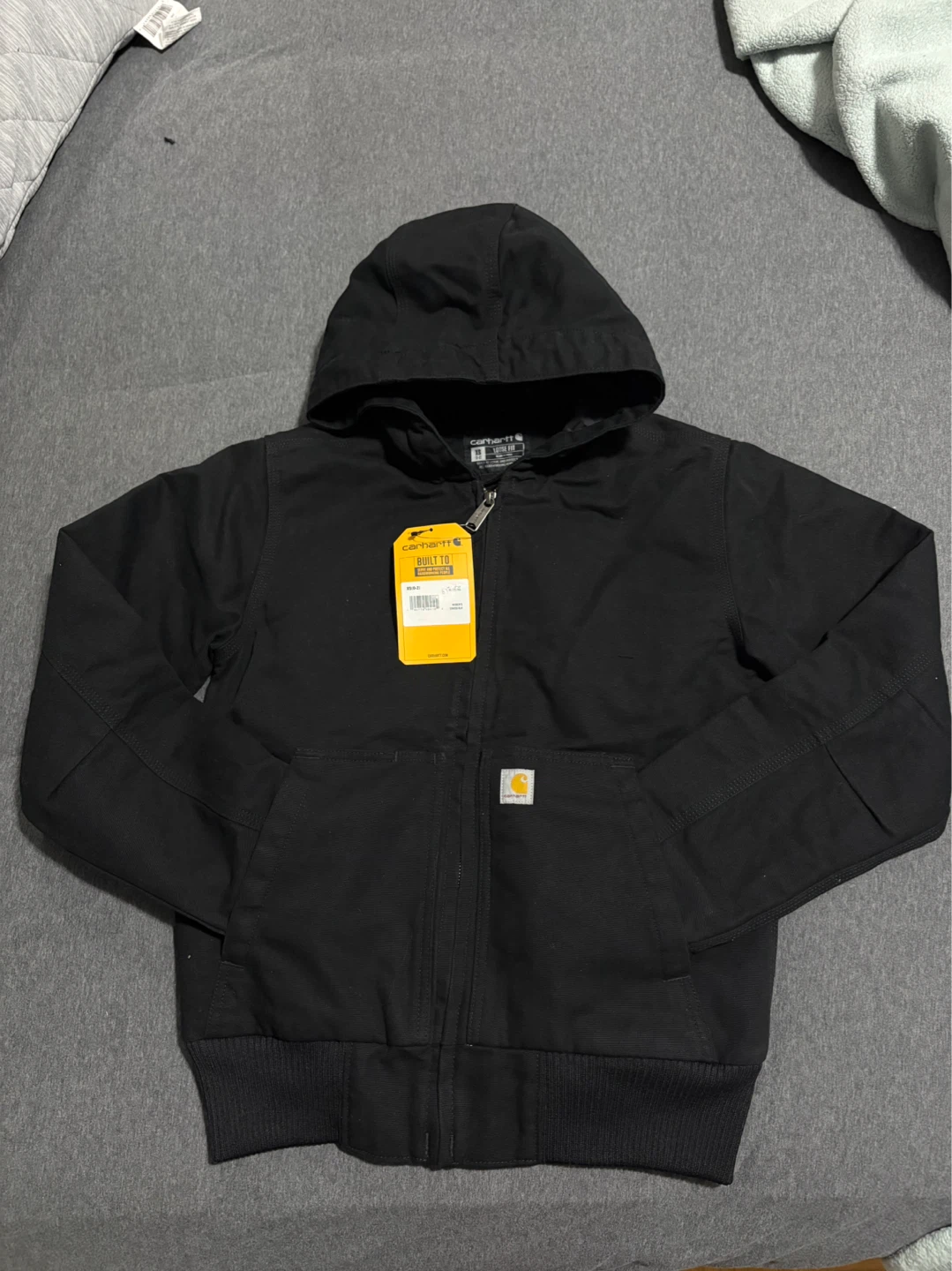 Carhartt J130-W Washed Duck Insulated Active Jacket - XS (Black)