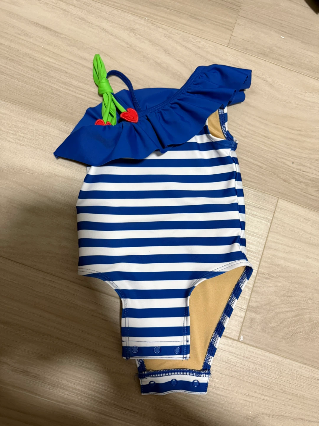 Baby Swimsuit - Blue & White Stripes
