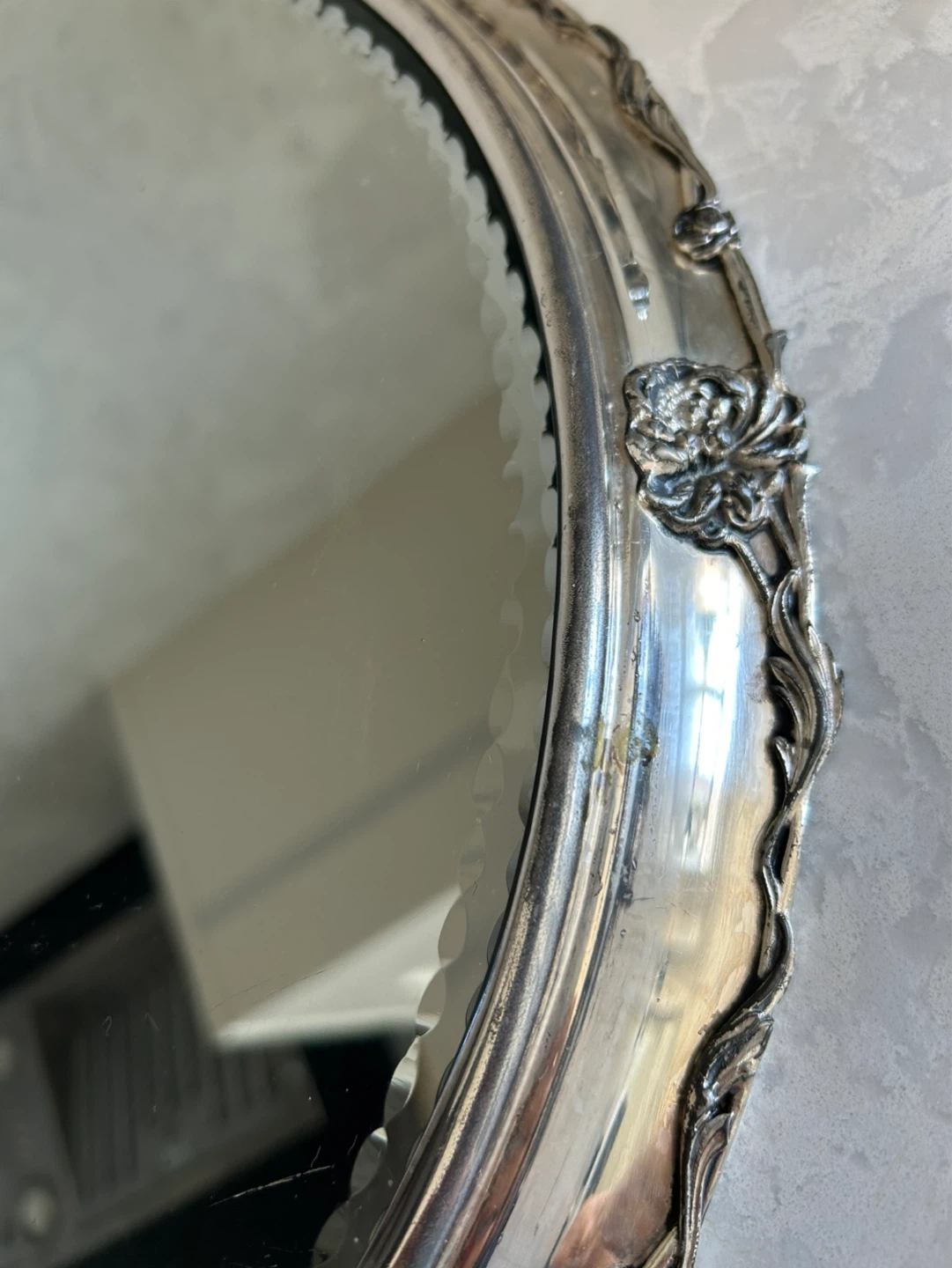Ornate Silver plate runner Mirror - photo 5