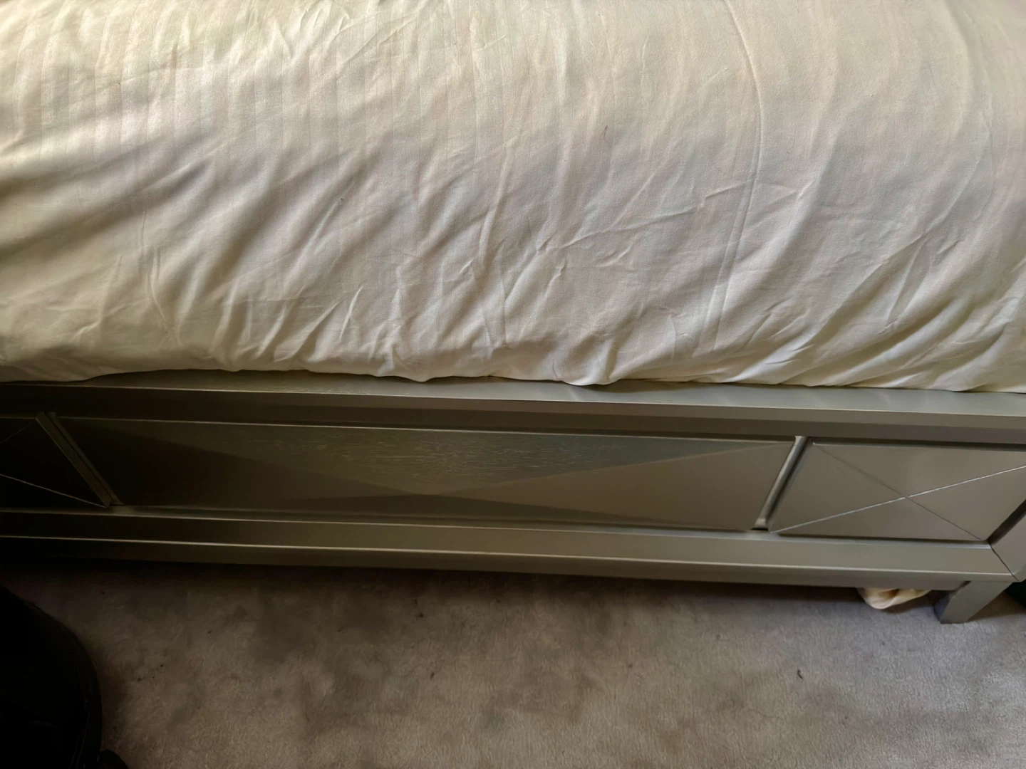 Bedroom Set: Queen Bed Frame and Nightstand - photo 2