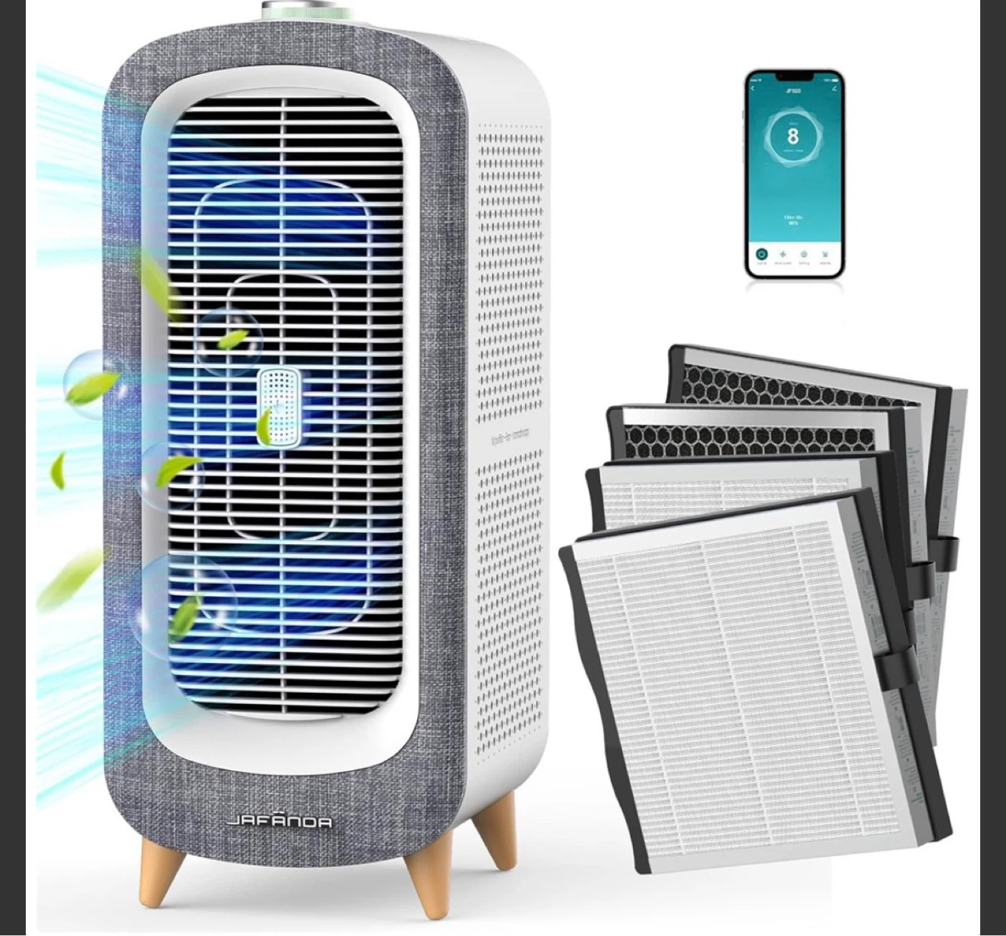JAFANDA Air Purifier with 3 Replacement Filters