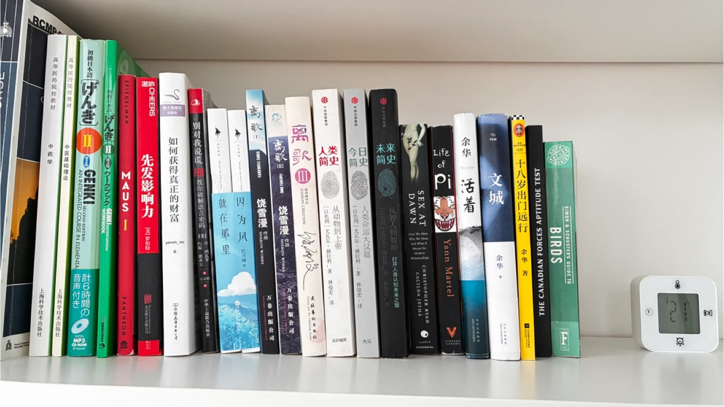 Assorted Books on Shelf