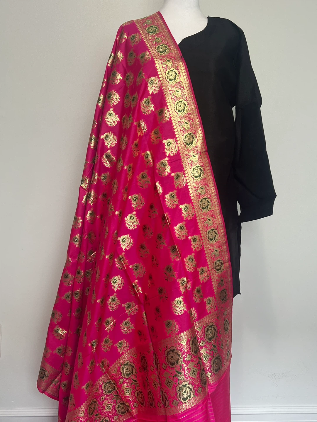 Woven Banarasi Silk Dupatta - photo 4