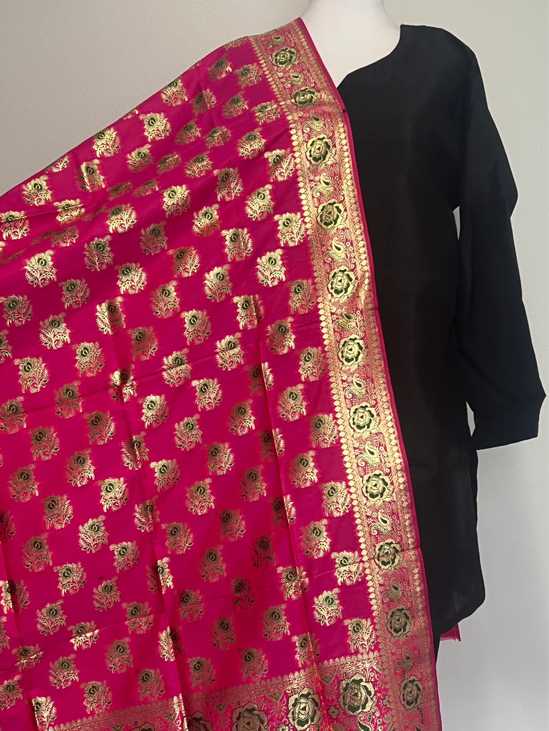 Woven Banarasi Silk Dupatta - photo 3