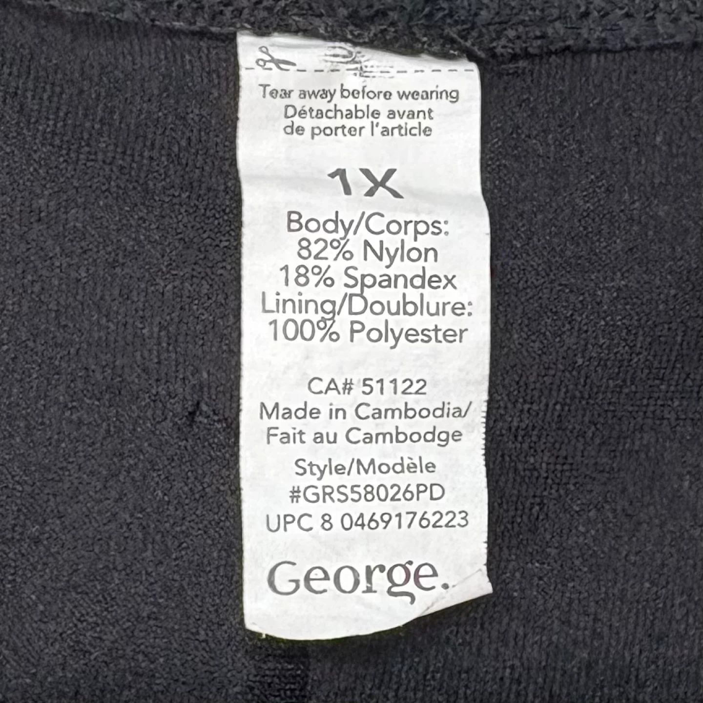 George Black Mid Rise Swim Shorts Buckle Detail Plus Size 1X - photo 5
