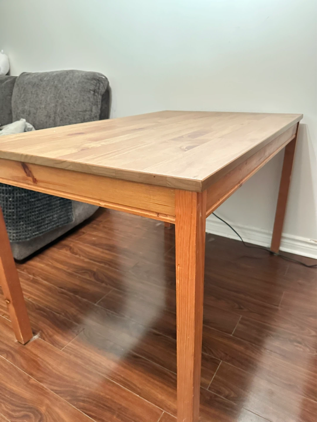Ikea Wooden Dining Table and Cushion Chairs Set - photo 2
