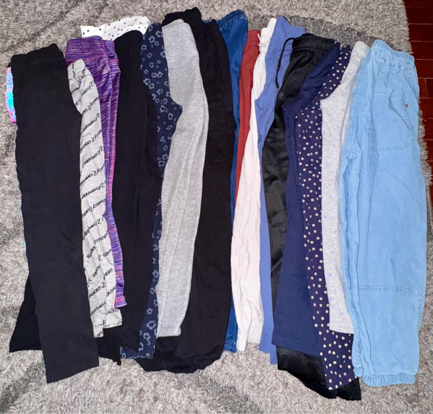 17 Girls' Pants and Leggings Bundle - Various Styles