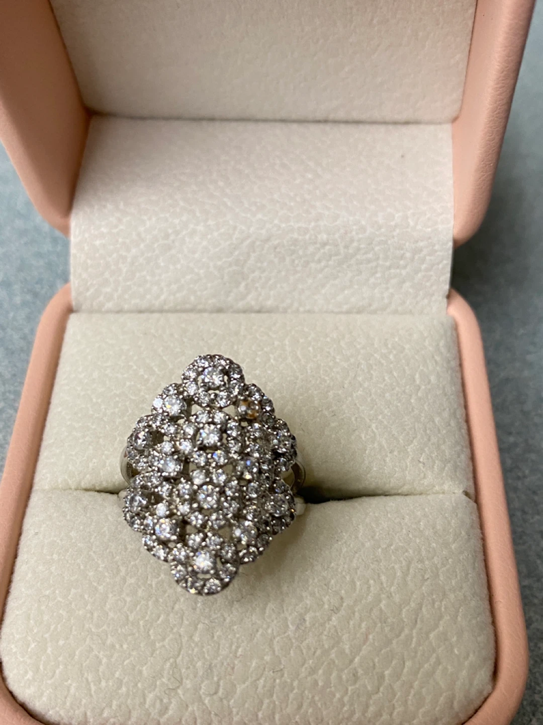 925 Sterling silver ring with cubic zirconia size 7 1/2 - photo 2
