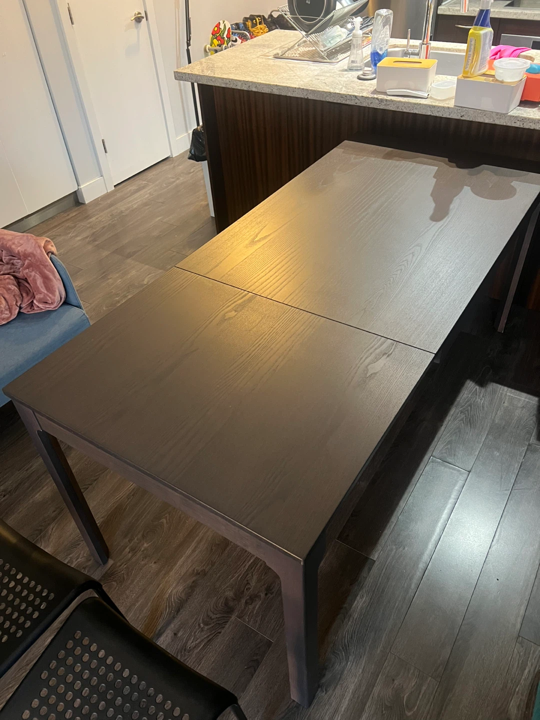 Dark Wood Extendable Dining Table - photo 2