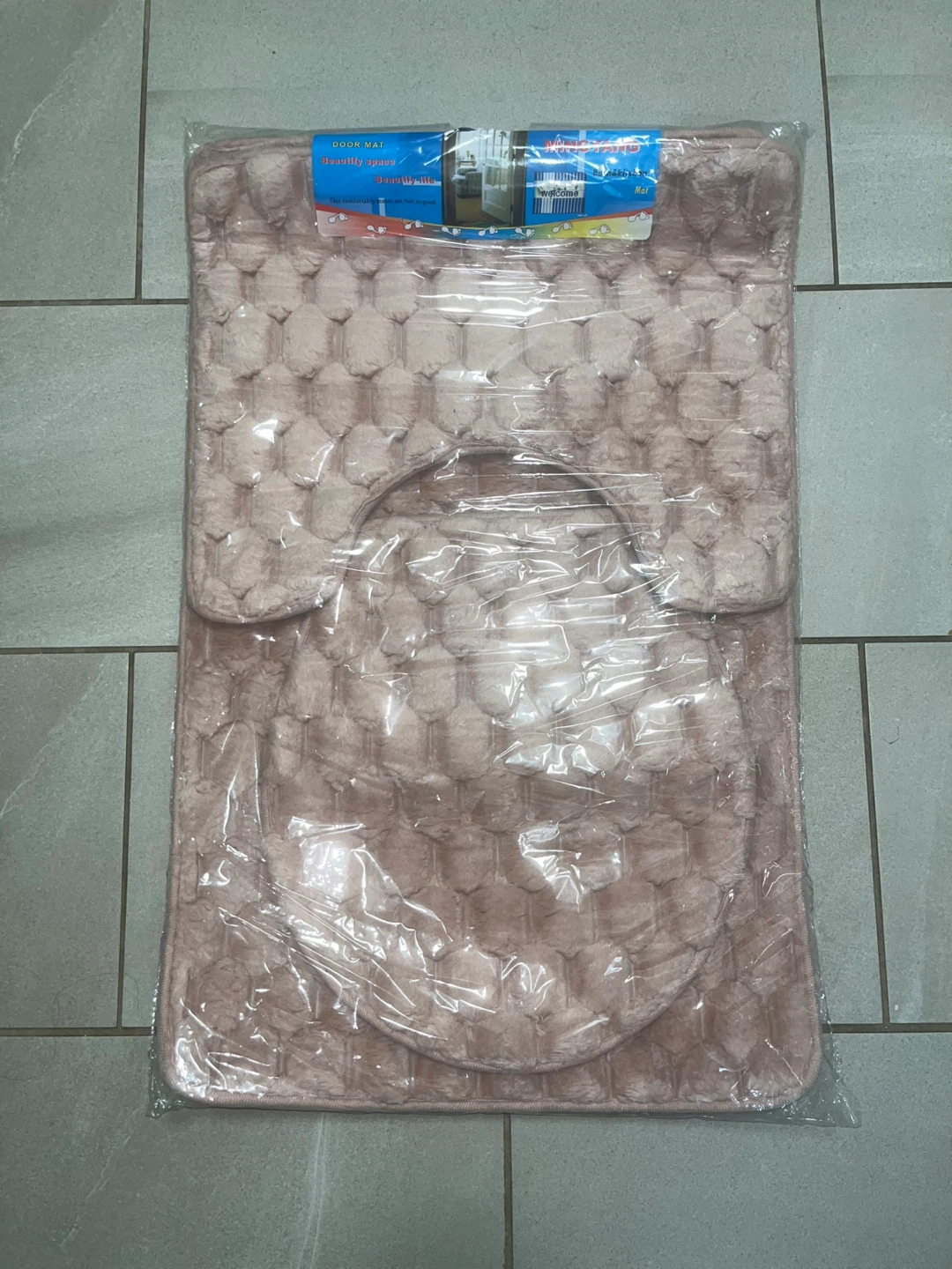 Bathroom Mat Set - Pink