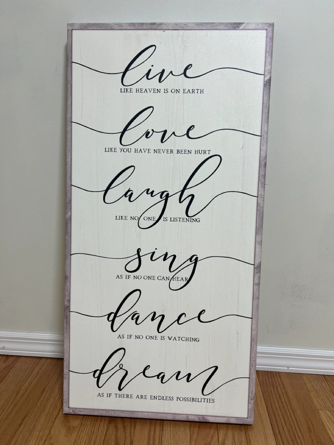 Inspirational Wall Art Canvas – 24x12 – $20