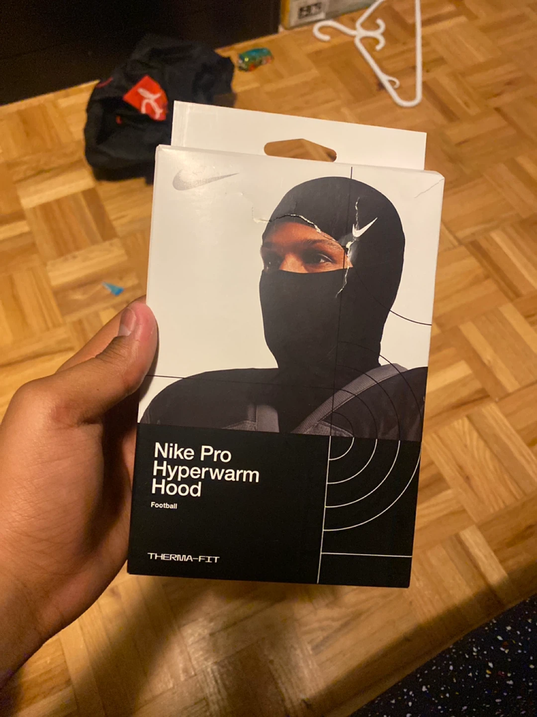 Nike Pro Hyperwarm Hood Football Black