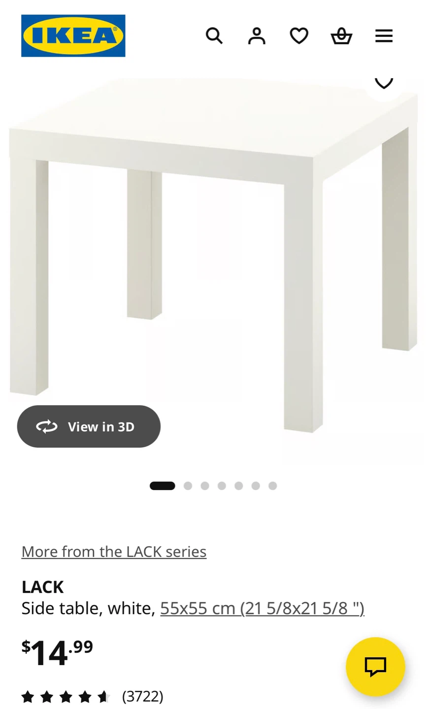 Two IKEA LACK Side Table - White - photo 4