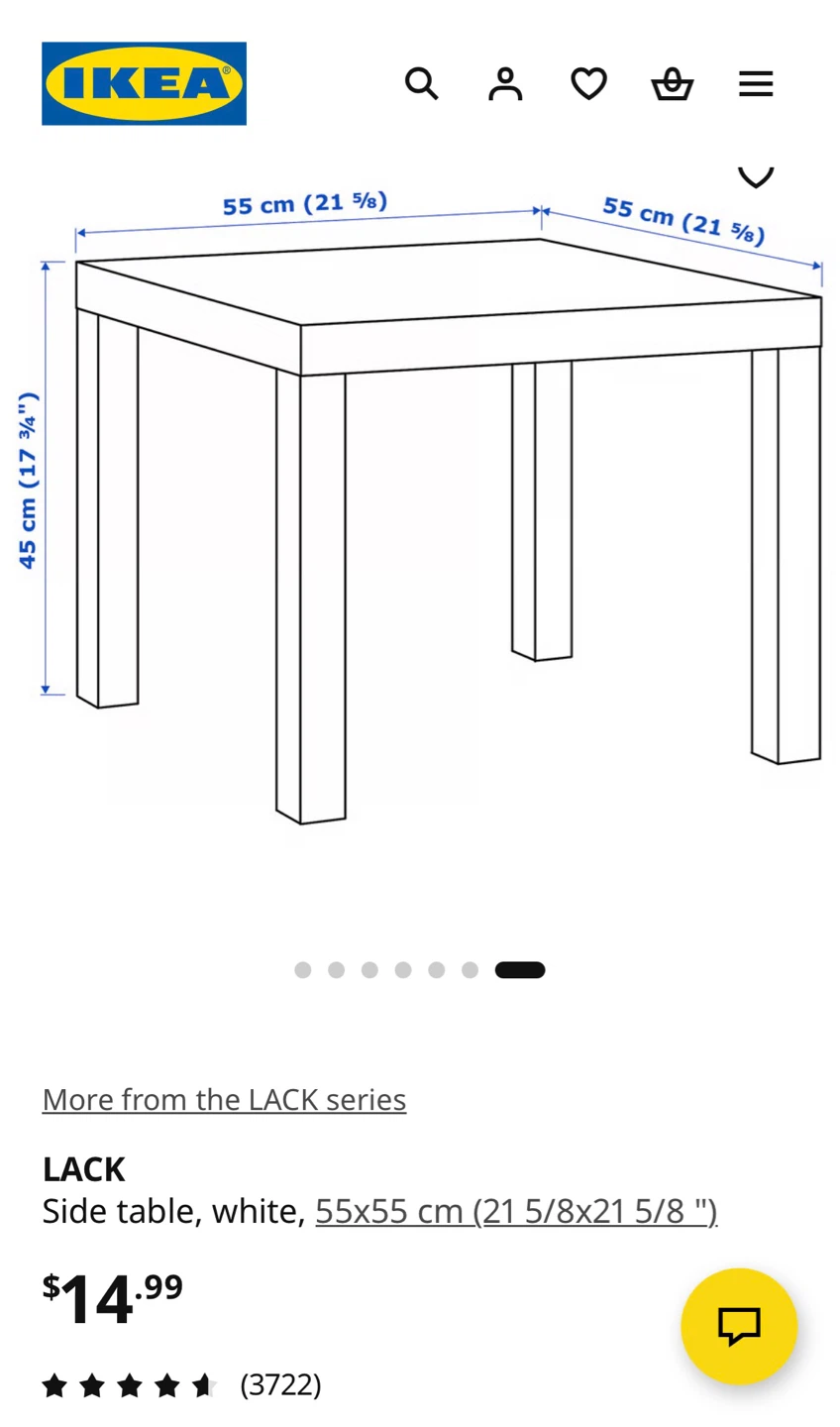 Two IKEA LACK Side Table - White - photo 5