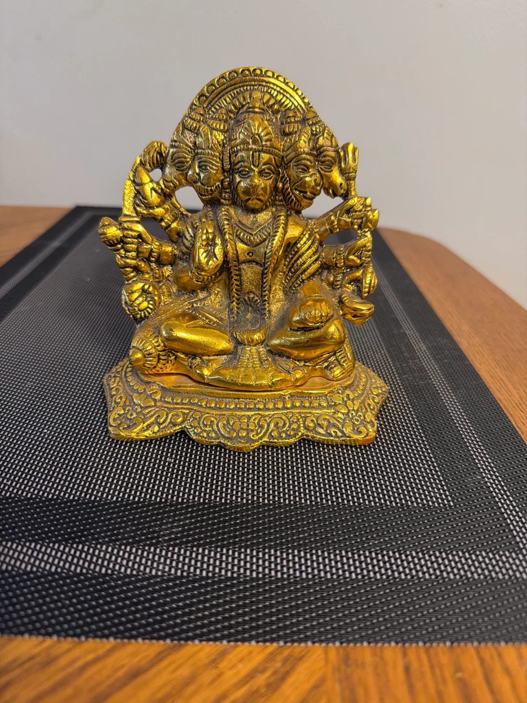 Brass Panchmukhi Hanuman Statue