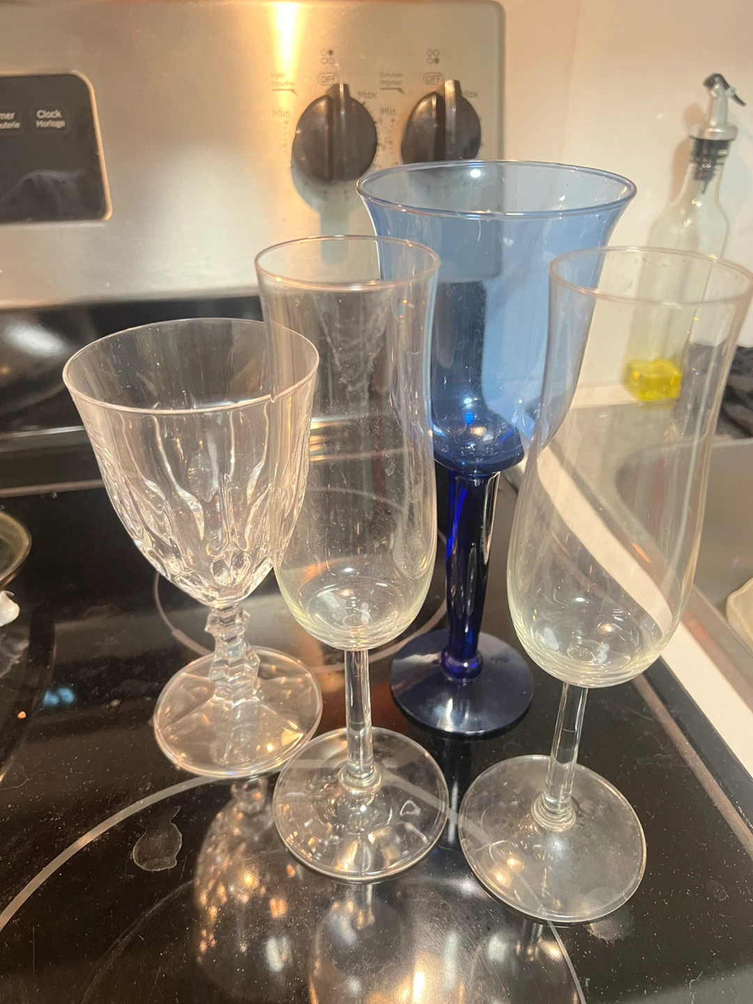 Set of 4 Assorted Wine Glasses