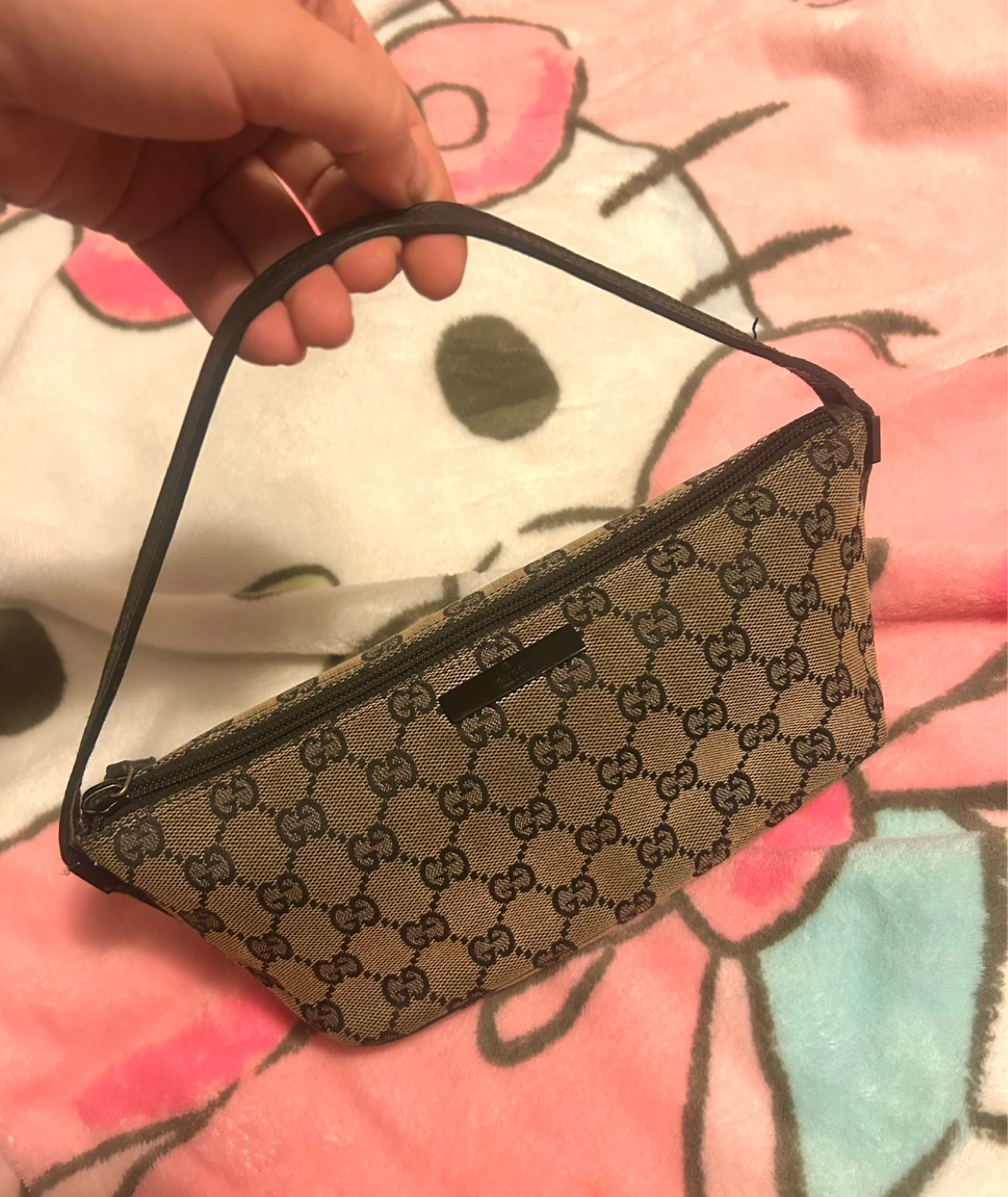 Vintage Gucci GG Canvas Boat Pochette Bag - photo 2