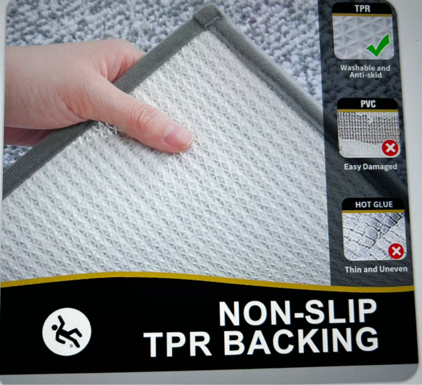 Grey and White Bath Mat (30”x20”) - photo 5
