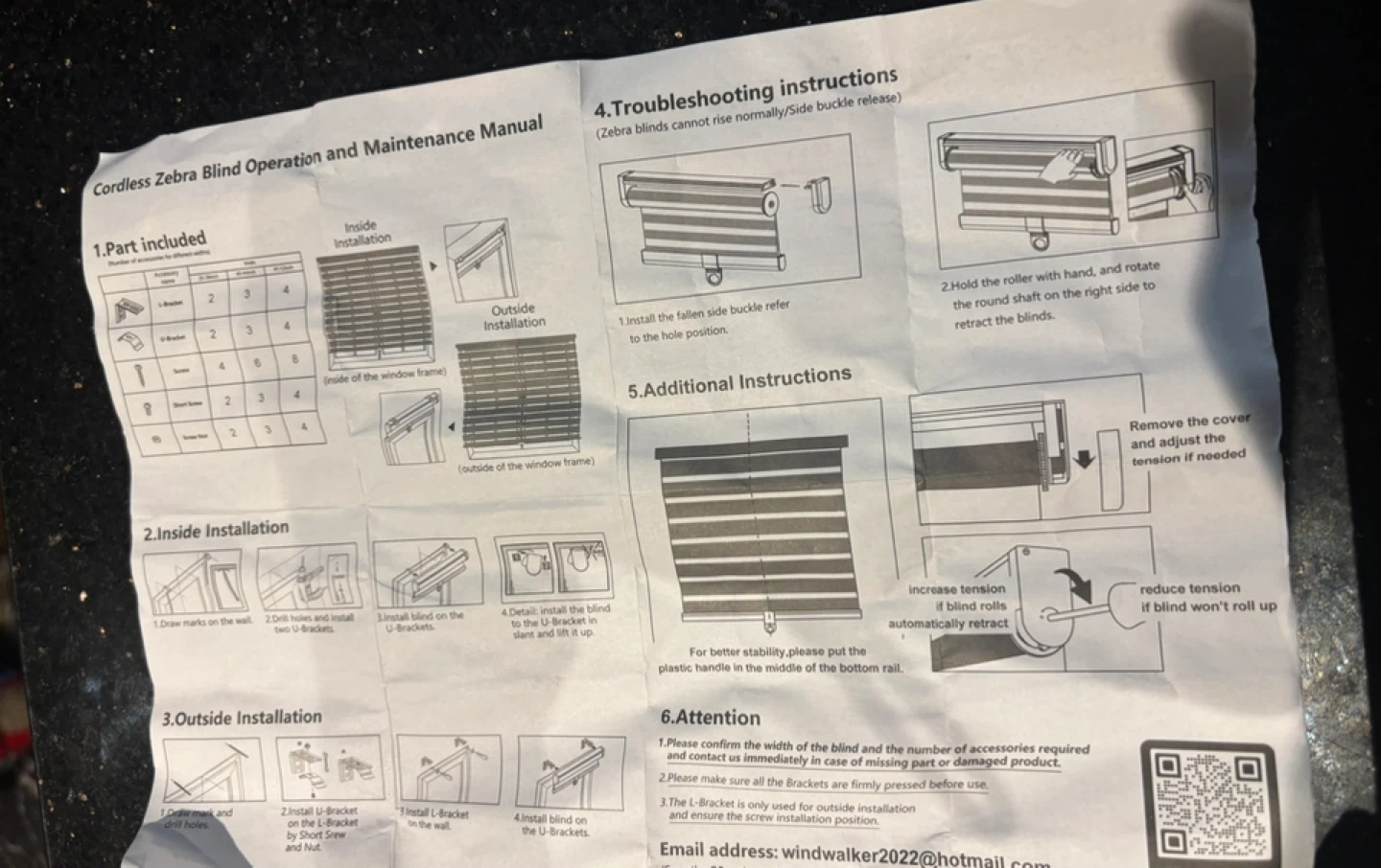 LUCKUP Cordless Zebra Blinds Roller Shades 28" W x 72" H White - photo 5