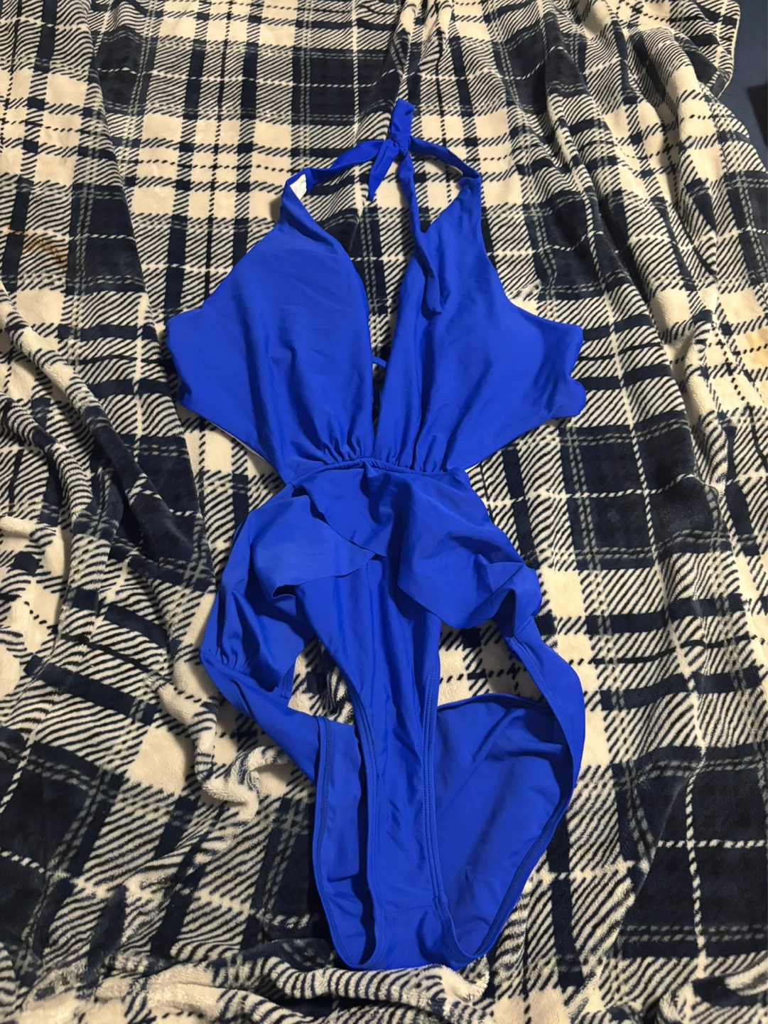 Blue One-Piece Swimsuit