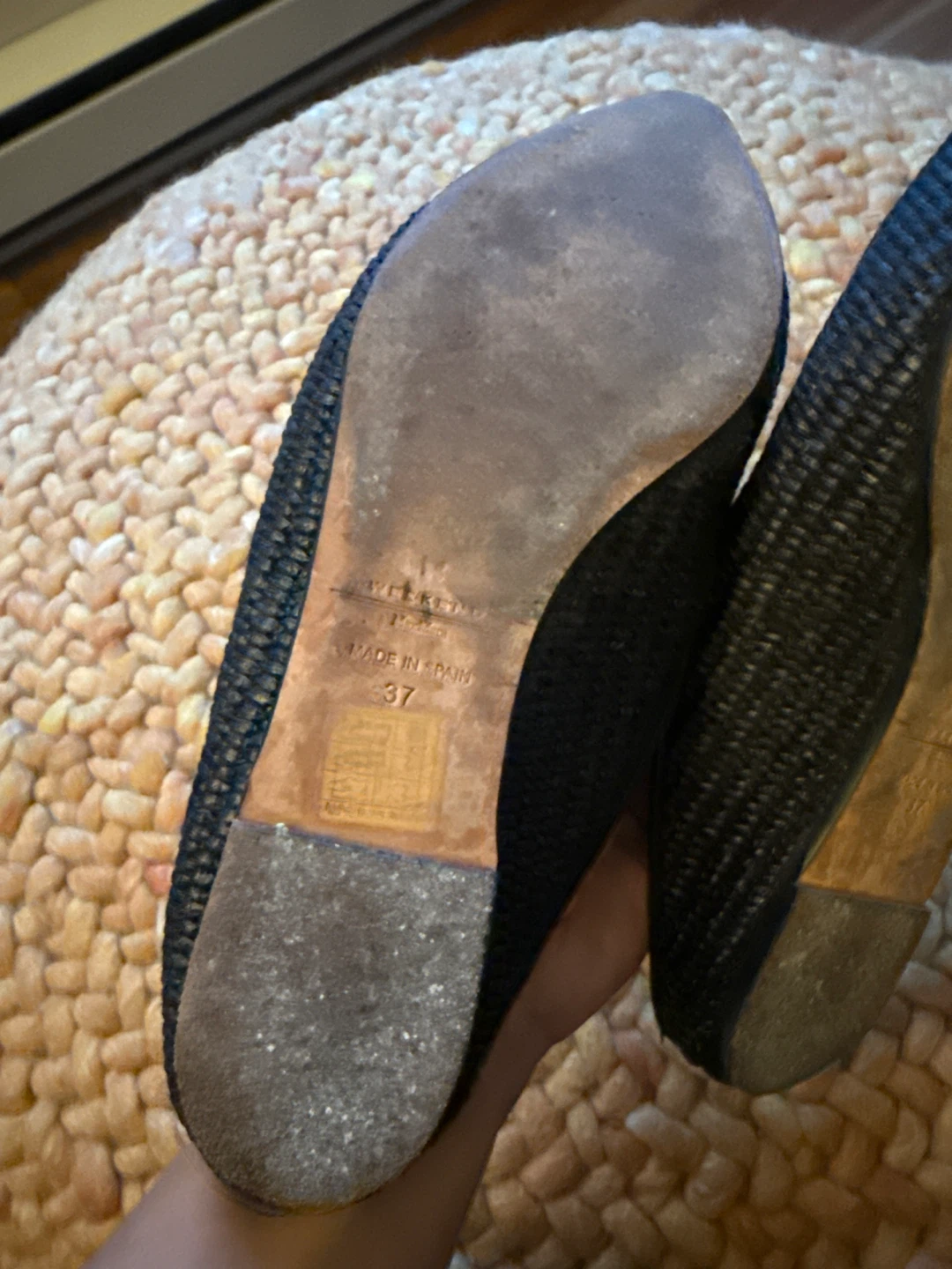 Weekend Max Mara Black Woven Mules Size 37 - photo 2