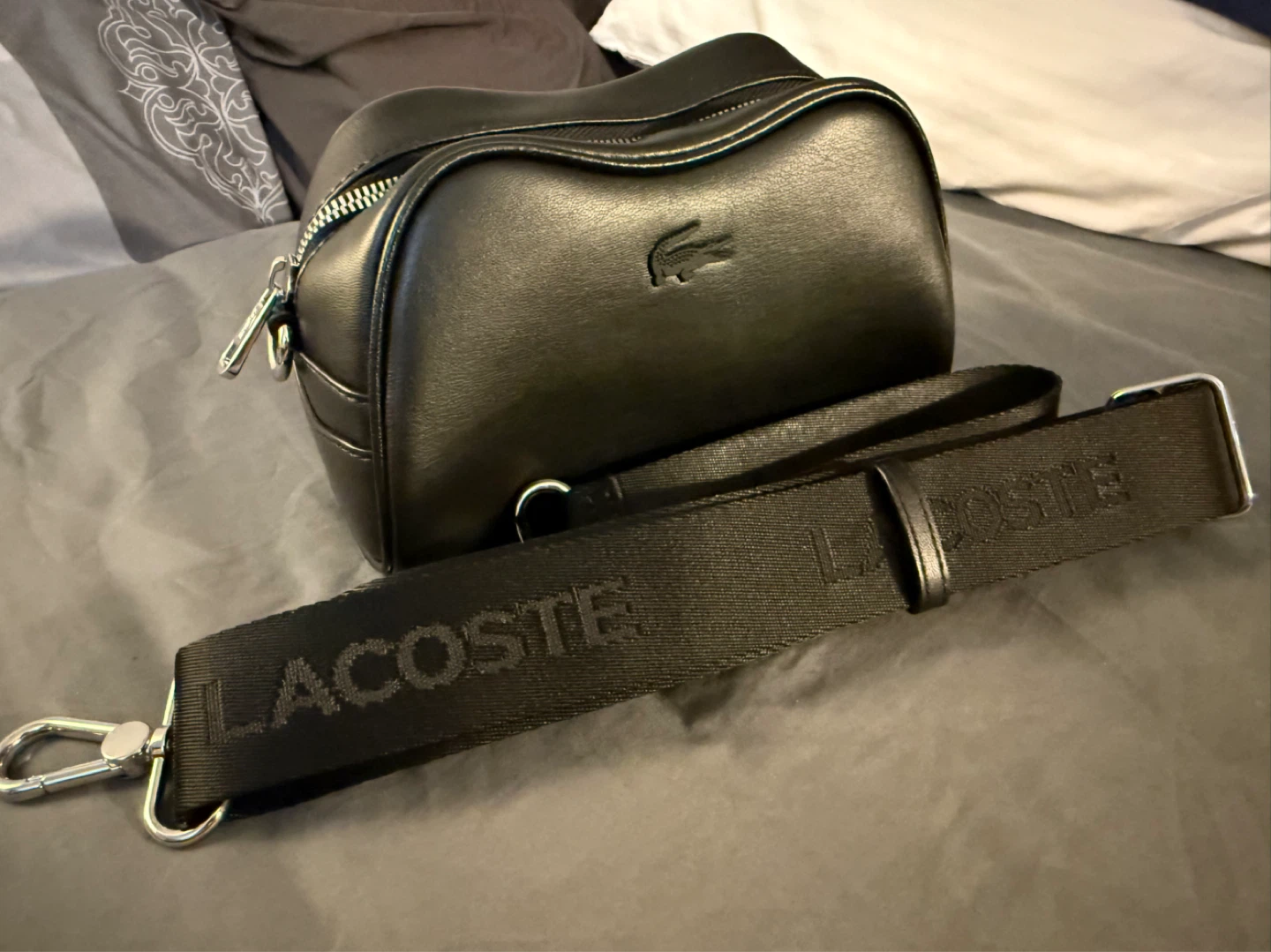 Lacoste Black Mini Lora Shoulder Bag with Strap - photo 2