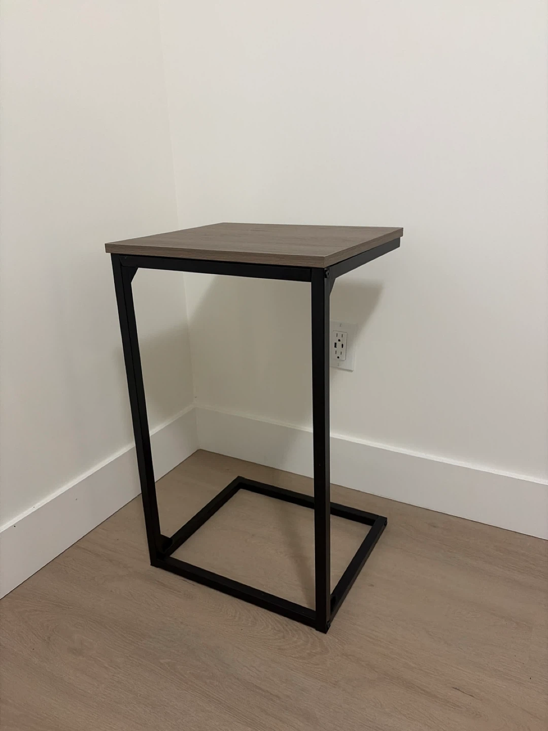 C-Table with Wood Top