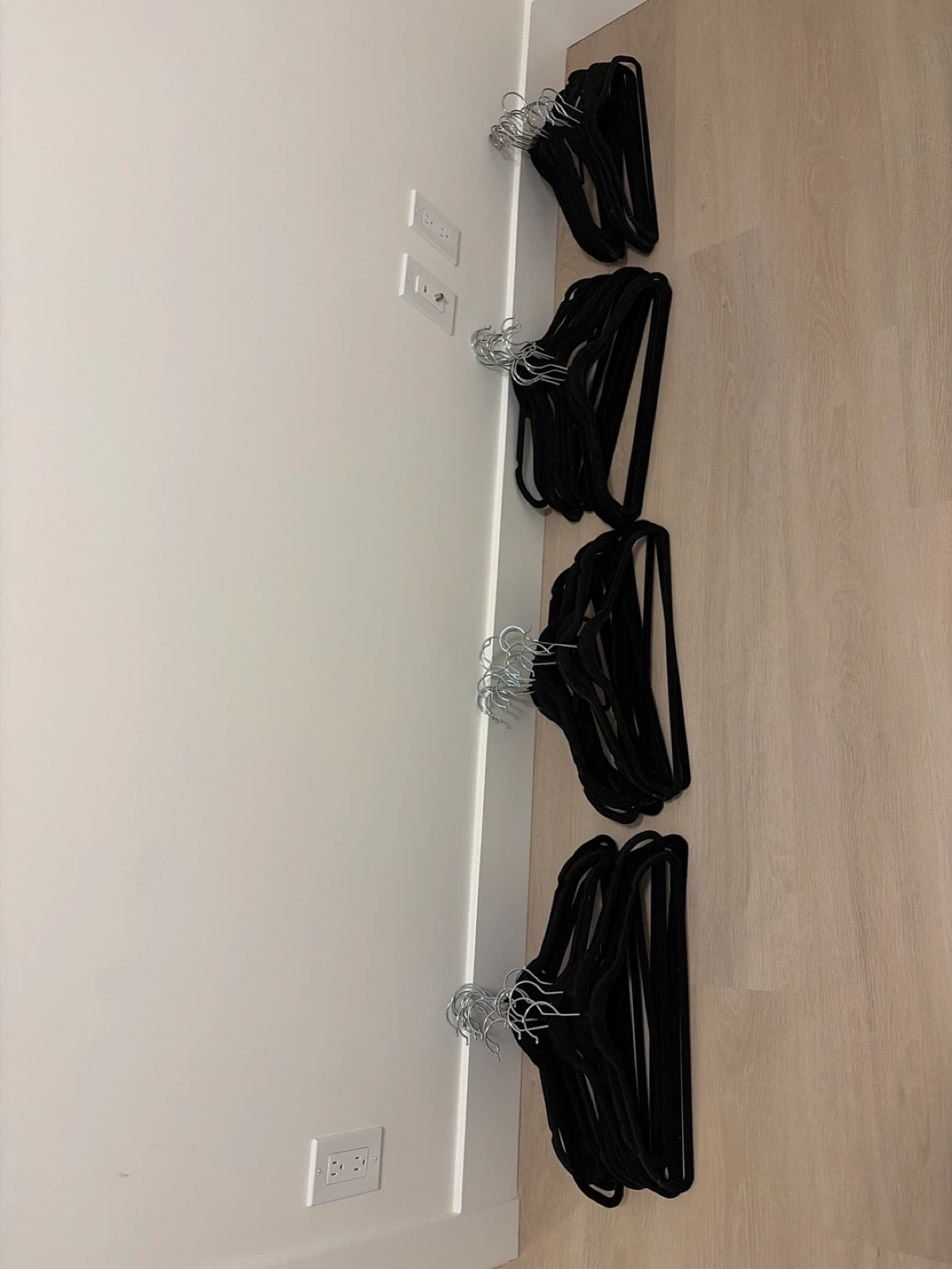 Black Velvet Hangers - Set of 20