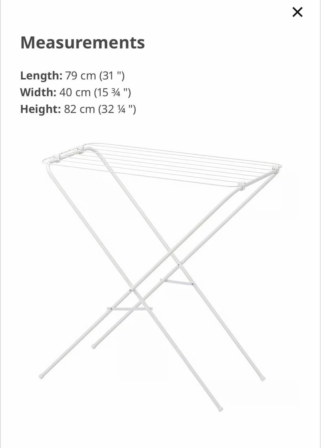 IKEA White folding drying rack