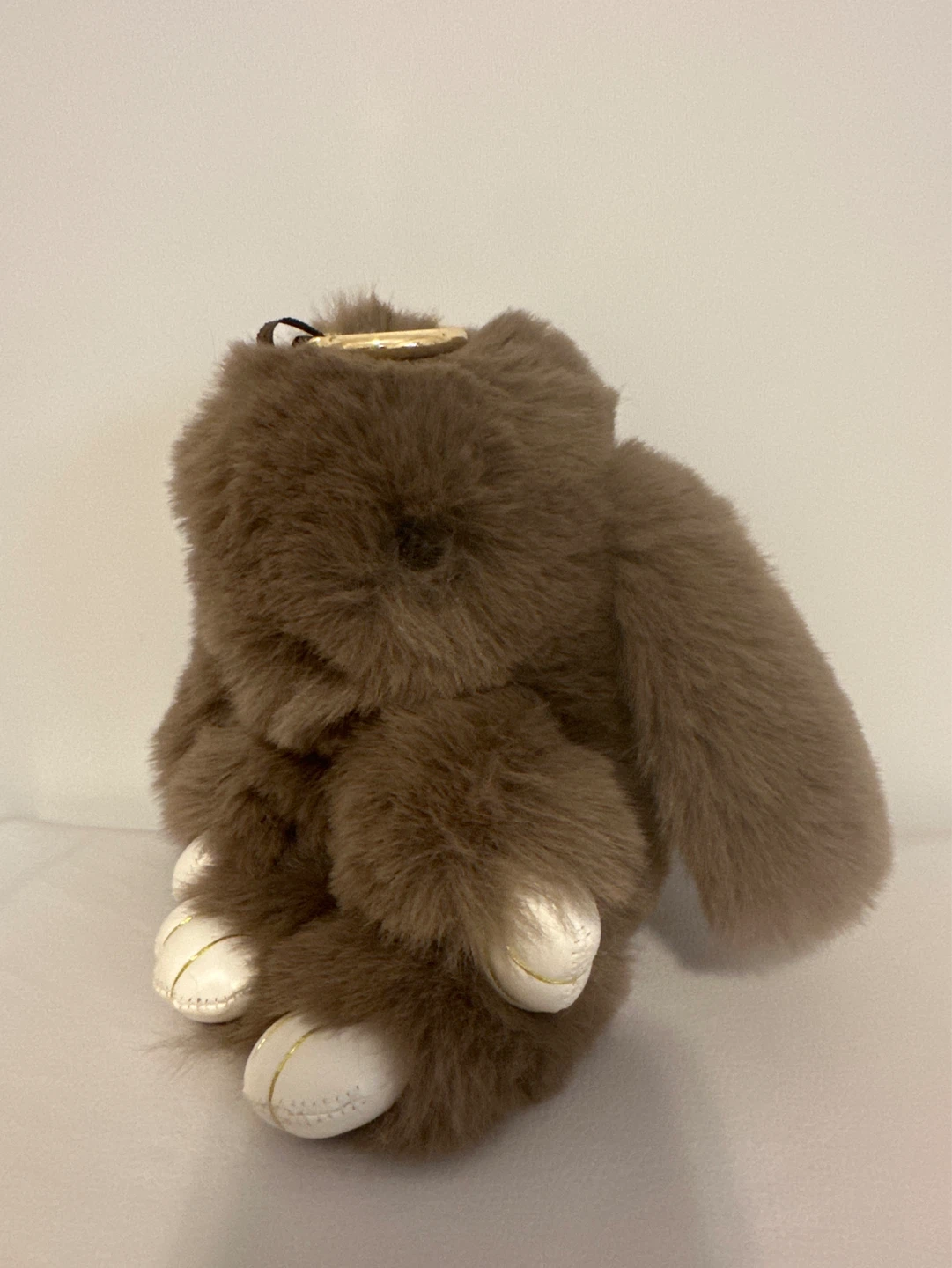 Fluffy Brown Bunny Keychain Charm - photo 4