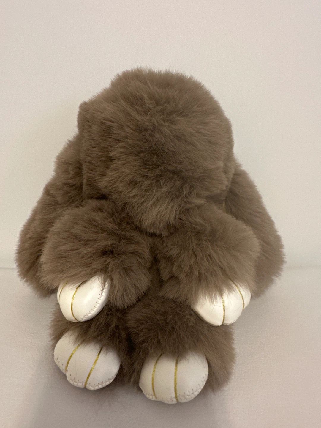 Fluffy Brown Bunny Keychain Charm - photo 3