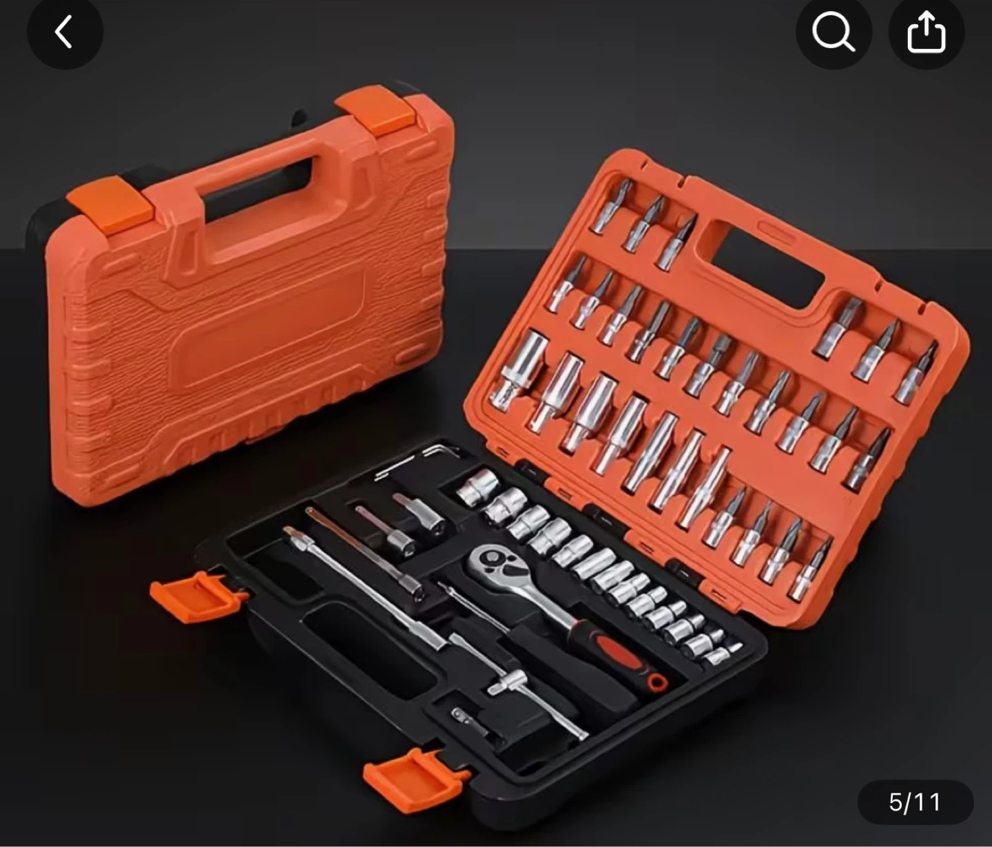 53 Piece 1/4" Socket Set with Bits - photo 5