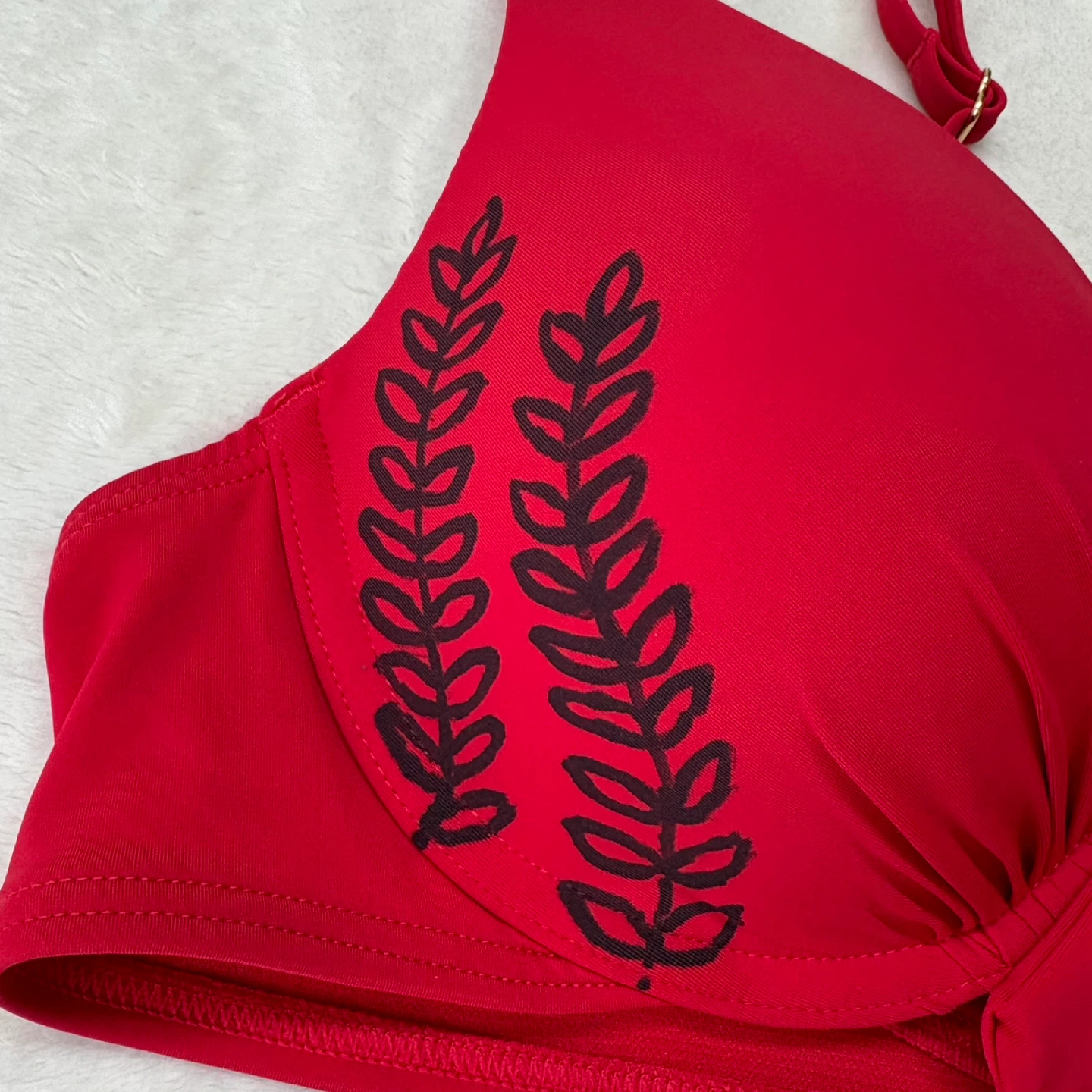 La Vie En Rose Red Underwired Bikini Top Custom Size M - photo 4