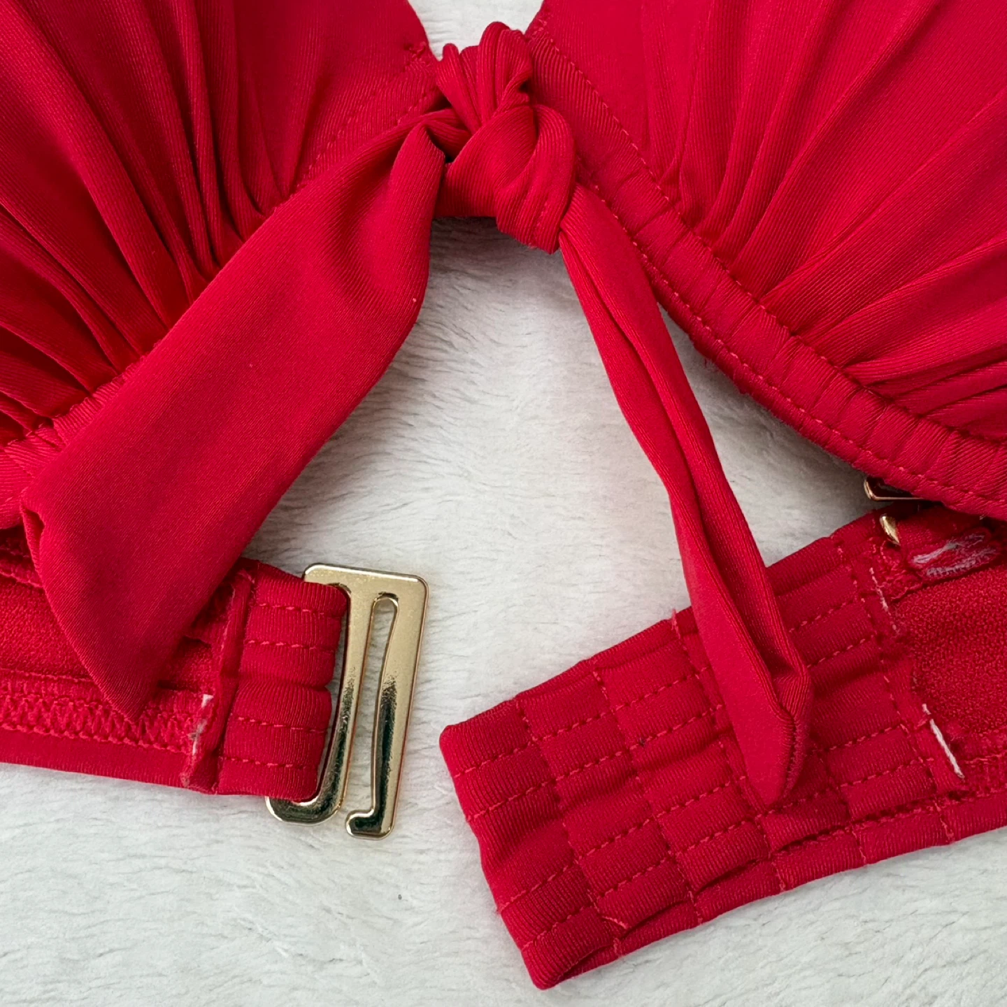 La Vie En Rose Red Underwired Bikini Top Custom Size M - photo 5