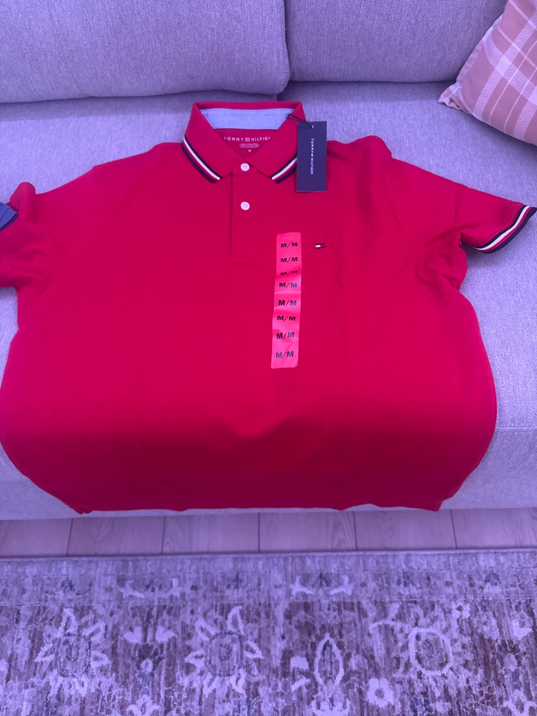 Tommy Hilfiger Men's Polo Shirt - Red