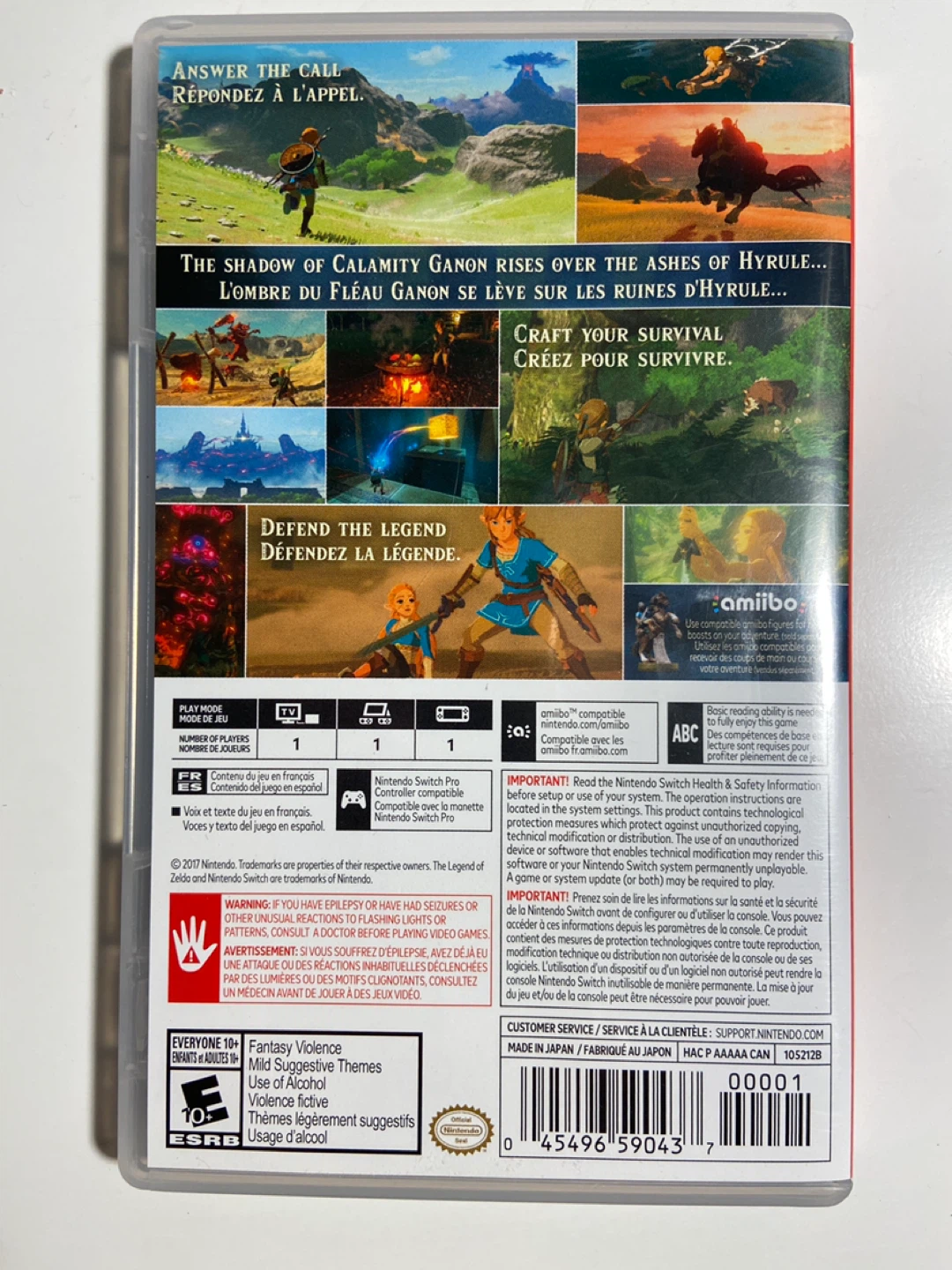 The Legend of Zelda: Breath of the Wild Nintendo Switch Game - photo 3
