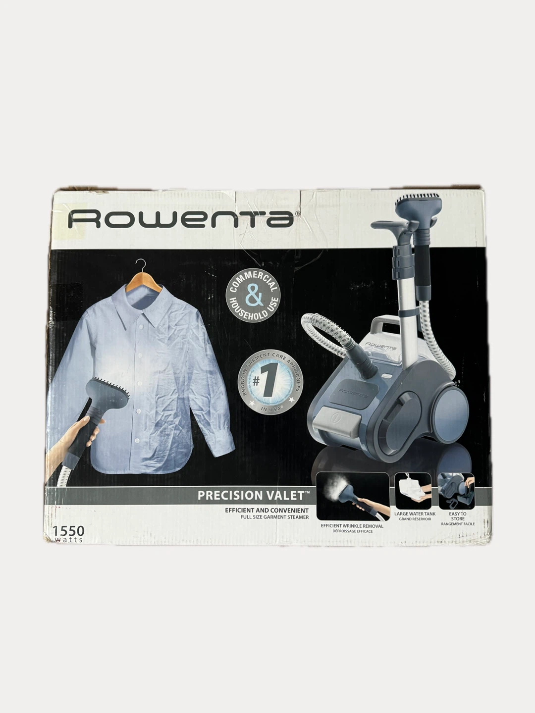 Rowenta Precision Valet Full Size Garment Steamer 1550 Watts