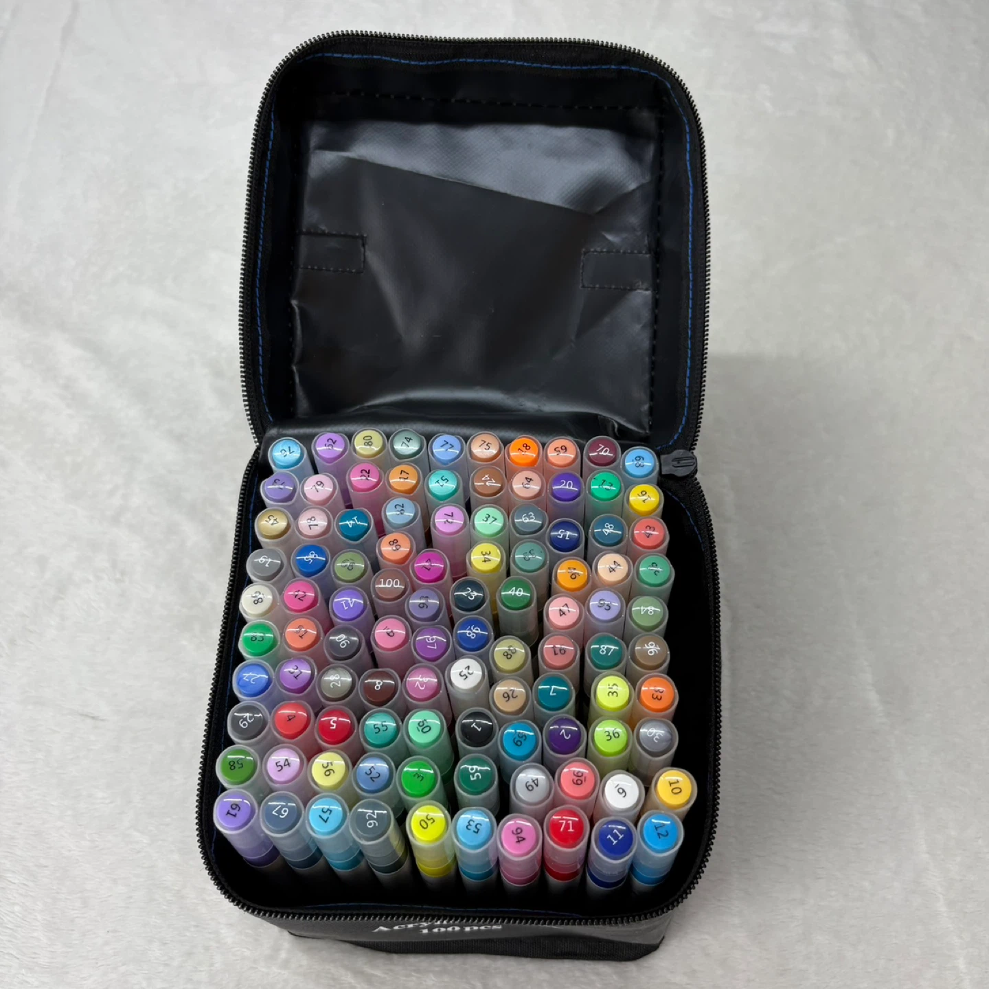 Aedaga 100 Acrylic Paint Marker Set Dual Tip Zippered Case - photo 3