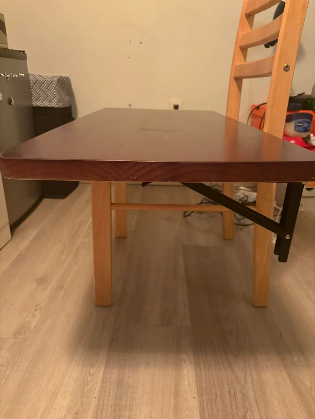 Folding Wall-Mounted Desk - Wood Finish