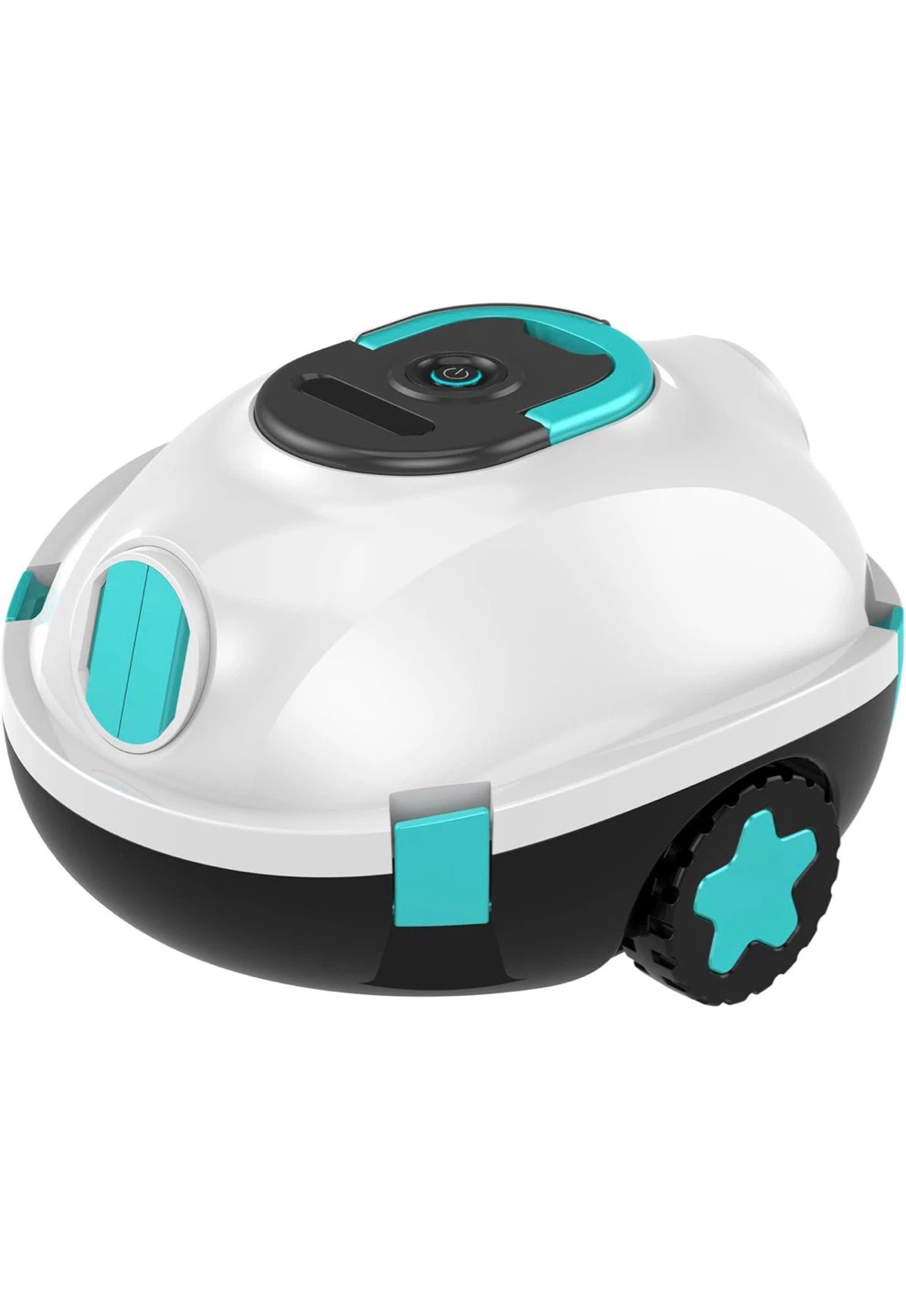 White and Teal Robotic Toy Car