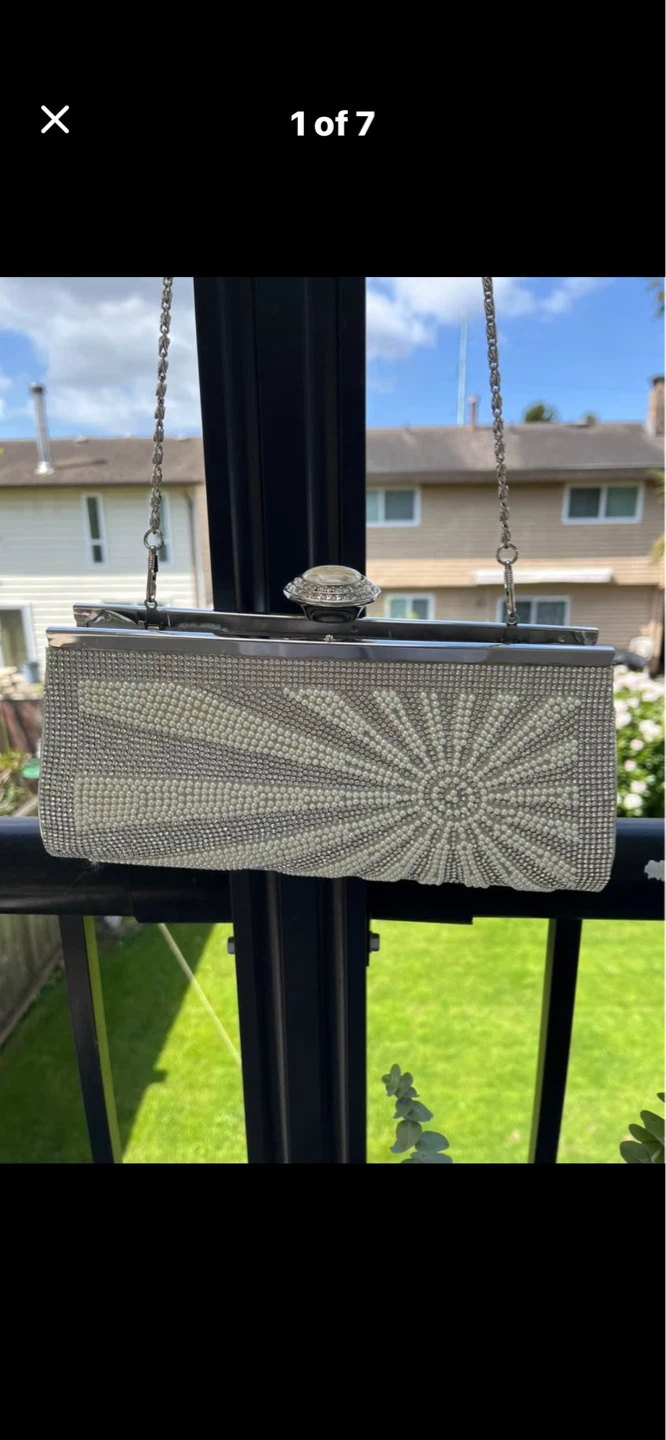 Embellished Clutch Purse with Chain Strap - photo 3