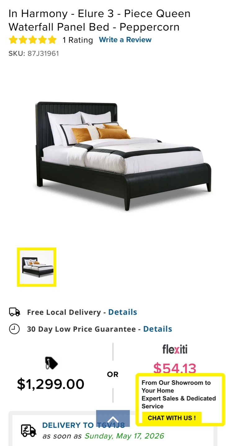 In Harmony Elure Queen Panel Bed - Peppercorn