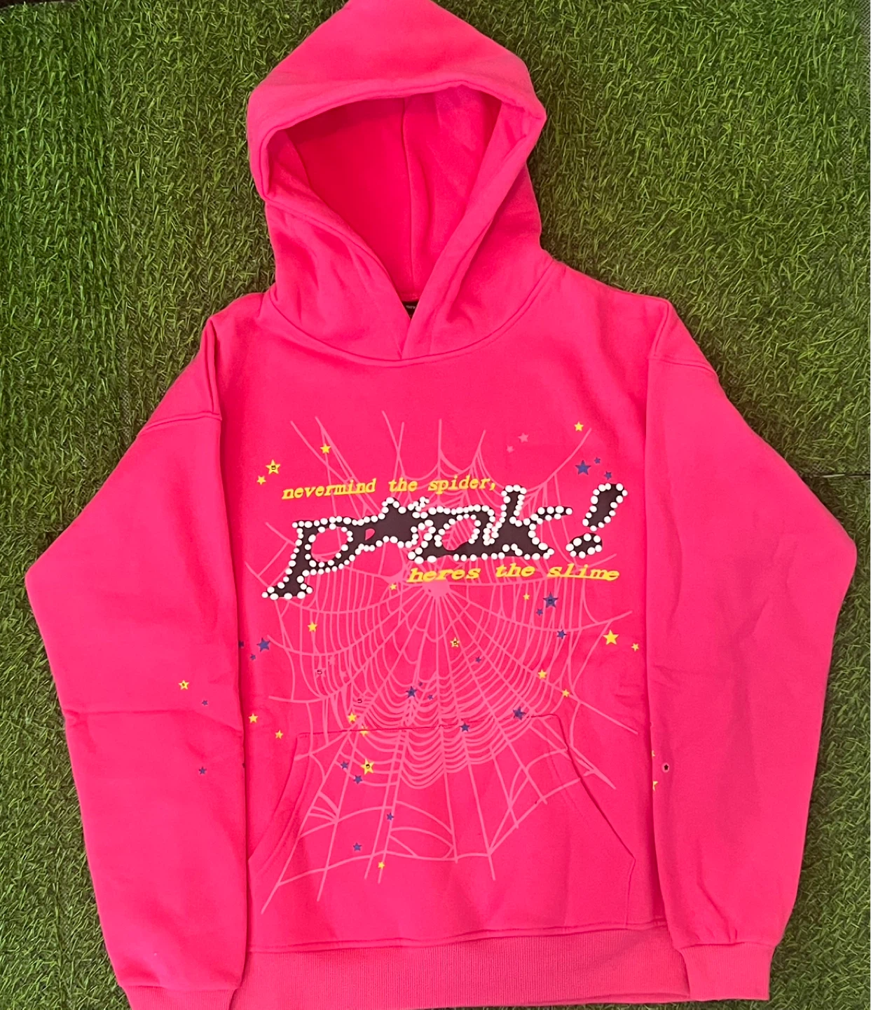 Pink spider hoodie - size small