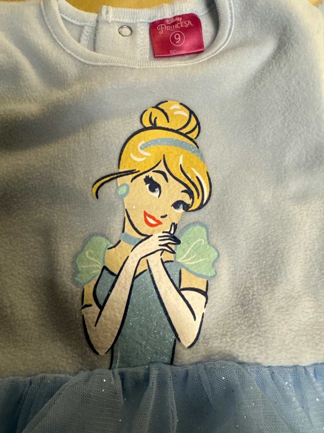 Disney Princess Cinderella Baby Sleepsuit 9M - photo 2