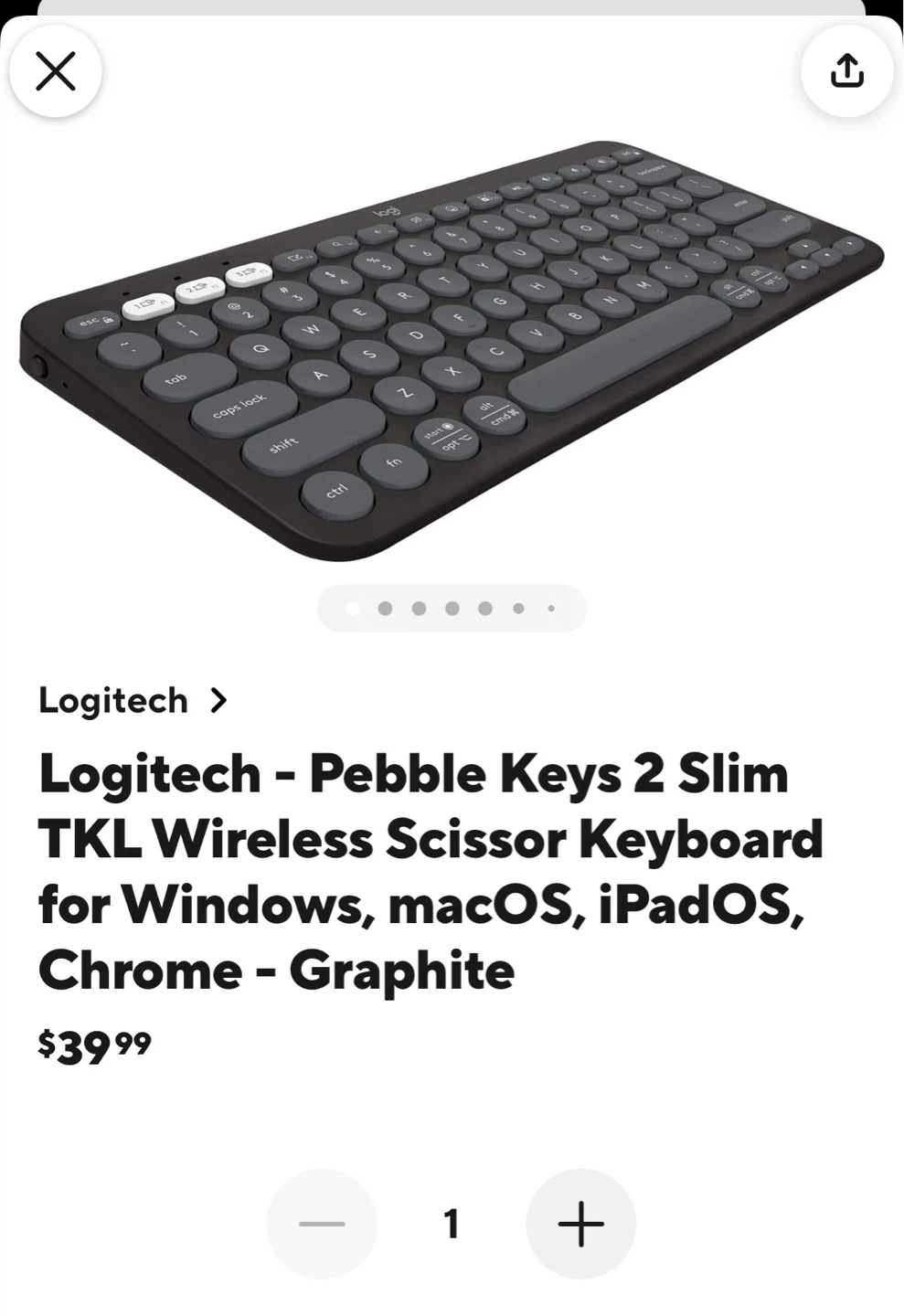 Logitech Pebble Keys 2 Slim TKL Wireless Keyboard - Graphite - photo 4