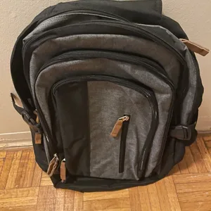 Grey and Black Backpack