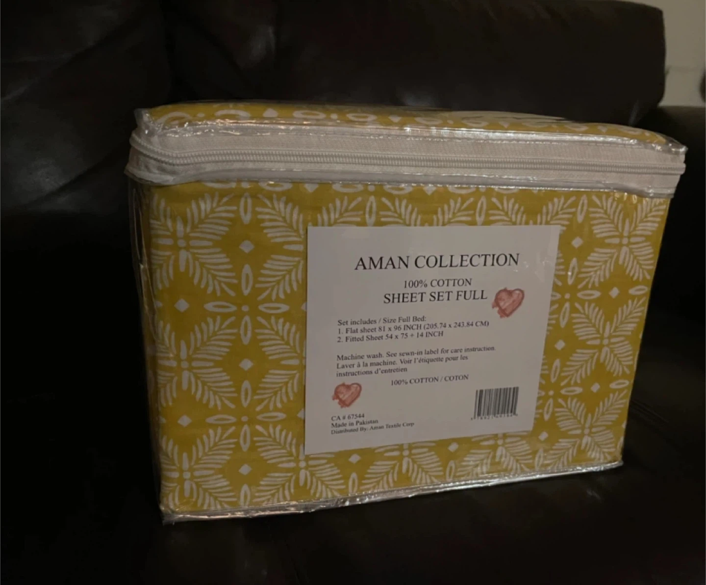Aman Collection 100% Cotton Sheet Set - Full