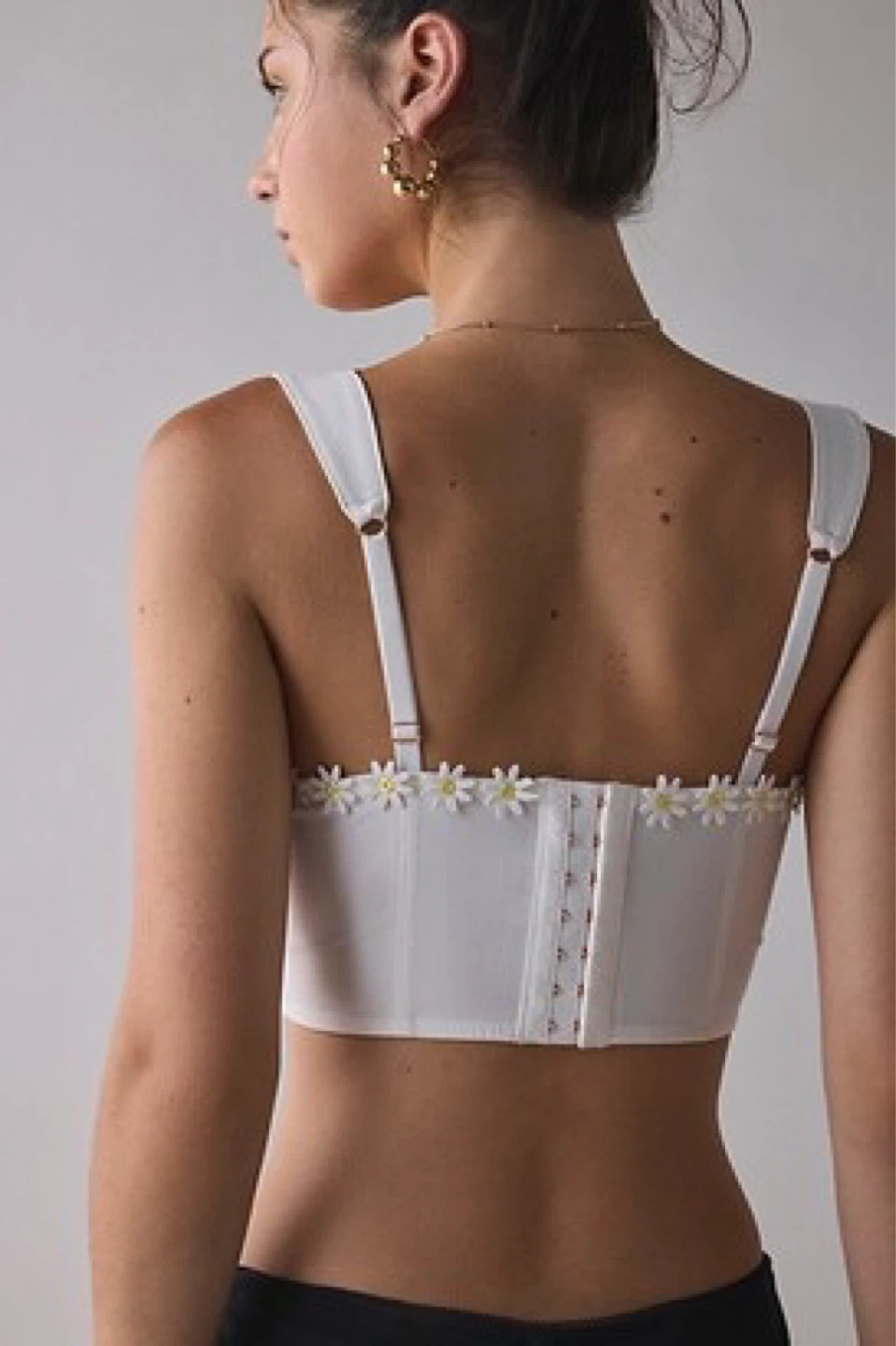 UO Out From Under Gillian Daisy Applique Corset Bra Top - photo 2